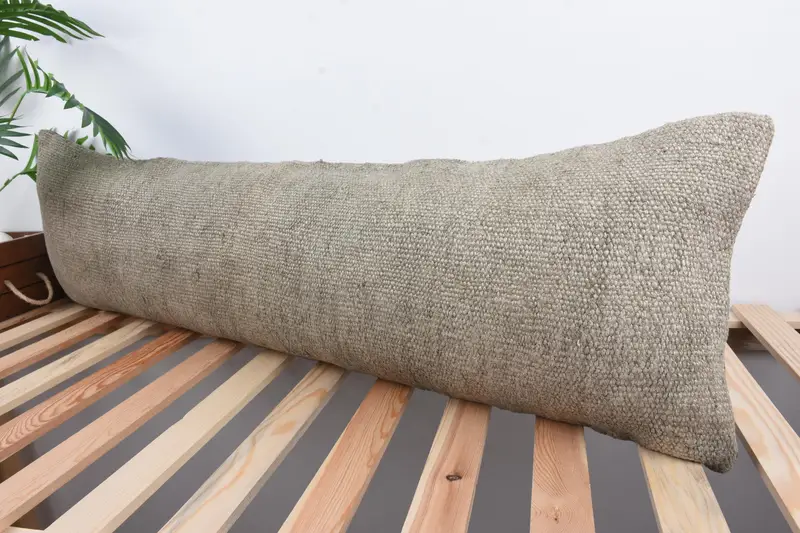 Interior Designer Pillow, Bench Pillow Sham, Cushion Cover, Home Decor Pillow, 12x43 Brown Cushion, Vintage Pillow, Seat Cushion Cover - 5