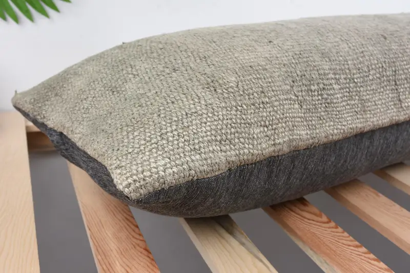 Interior Designer Pillow, Bench Pillow Sham, Cushion Cover, Home Decor Pillow, 12x43 Brown Cushion, Vintage Pillow, Seat Cushion Cover - 6