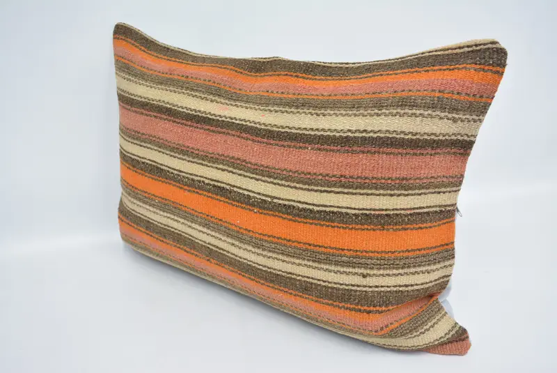 Bench Pillow, Boho Pillow Sham Cover, Cushion Case, Gift Pillow, Toss Cushion, Throw Kilim Pillow, Farmhouse Cushion Case, 20x28 Beige Cushion Cover - 4
