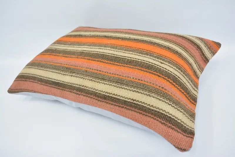 Bench Pillow, Boho Pillow Sham Cover, Cushion Case, Gift Pillow, Toss Cushion, Throw Kilim Pillow, Farmhouse Cushion Case, 20x28 Beige Cushion Cover - 6