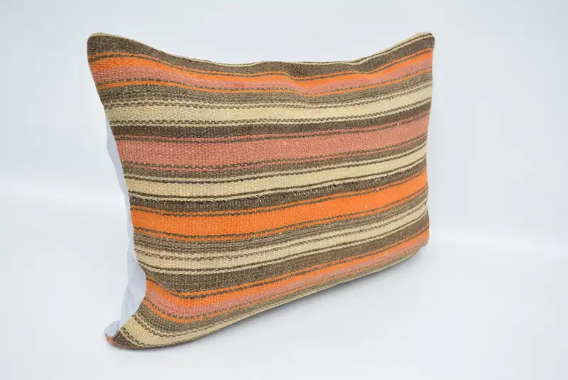 Bench Pillow, Boho Pillow Sham Cover, Cushion Case, Gift Pillow, Toss Cushion, Throw Kilim Pillow, Farmhouse Cushion Case, 20x28 Beige Cushion Cover - 3