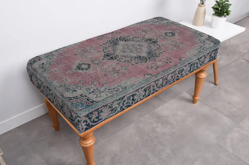 Modular Ottoman with Kilim-Inspired Pattern, Comfortable Sofa Set