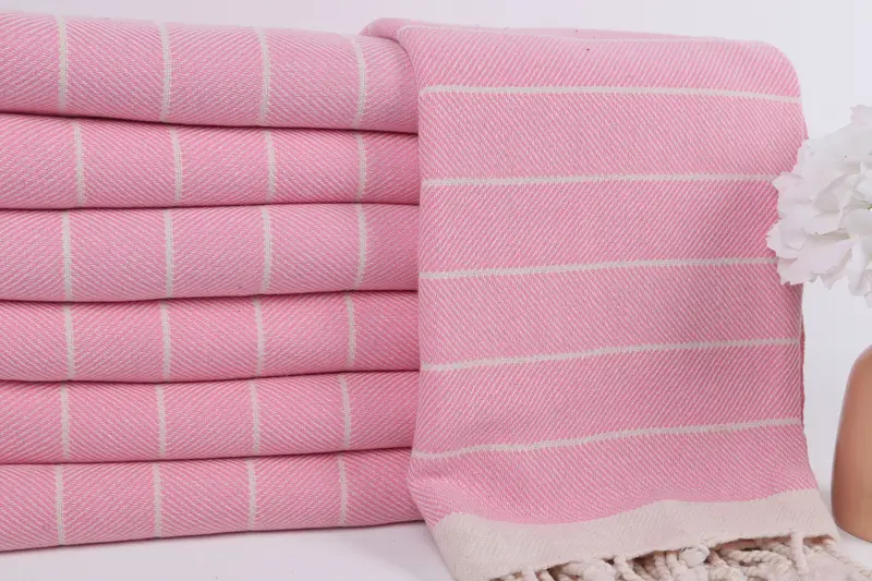Hammam towel, Bridesmaid Gift Towel, Embroidered Beach Towel, Wedding Day Gift For Bride, Turkish towel, Scarf Towel, 70x40 Cotton Herringbone Towel - 3