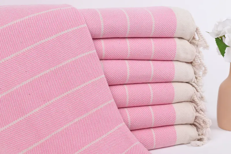 Hammam towel, Bridesmaid Gift Towel, Embroidered Beach Towel, Wedding Day Gift For Bride, Turkish towel, Scarf Towel, 70x40 Cotton Herringbone Towel - 2