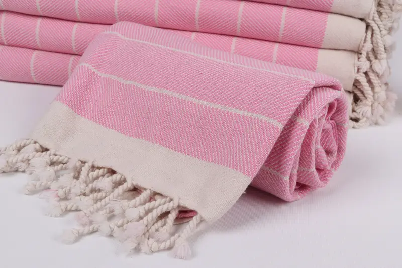 Hammam towel, Bridesmaid Gift Towel, Embroidered Beach Towel, Wedding Day Gift For Bride, Turkish towel, Scarf Towel, 70x40 Cotton Herringbone Towel - 8