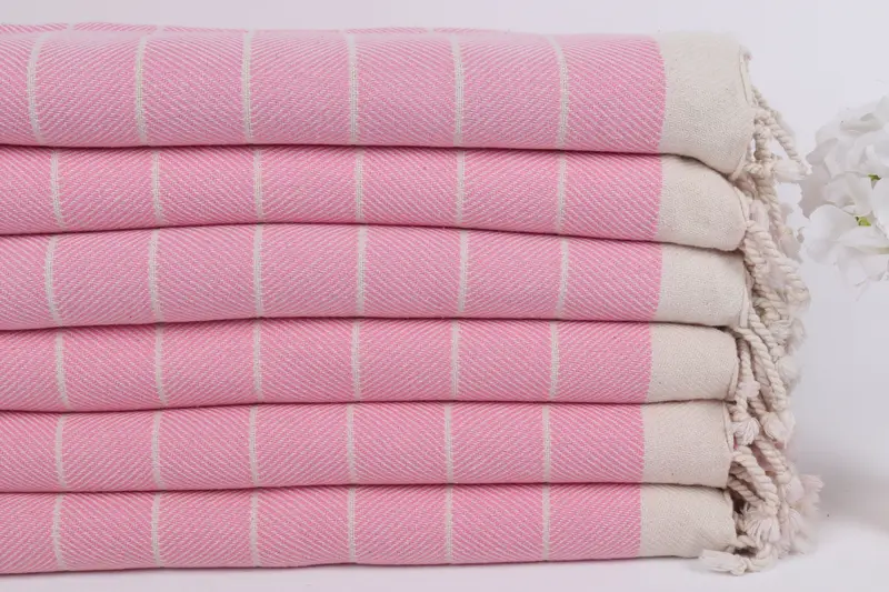 Hammam towel, Bridesmaid Gift Towel, Embroidered Beach Towel, Wedding Day Gift For Bride, Turkish towel, Scarf Towel, 70x40 Cotton Herringbone Towel - 6