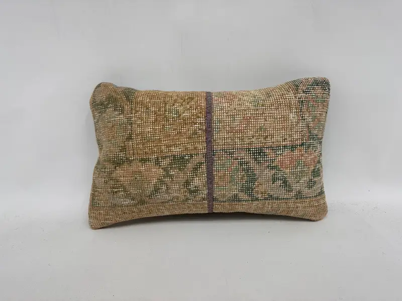 12x20 Beige Pillow Cover, Turkish Rugs Cushion, Cushion Case, Boho Pillow Sham Cover, Home Decor Pillow, Pillow for Couch - 1