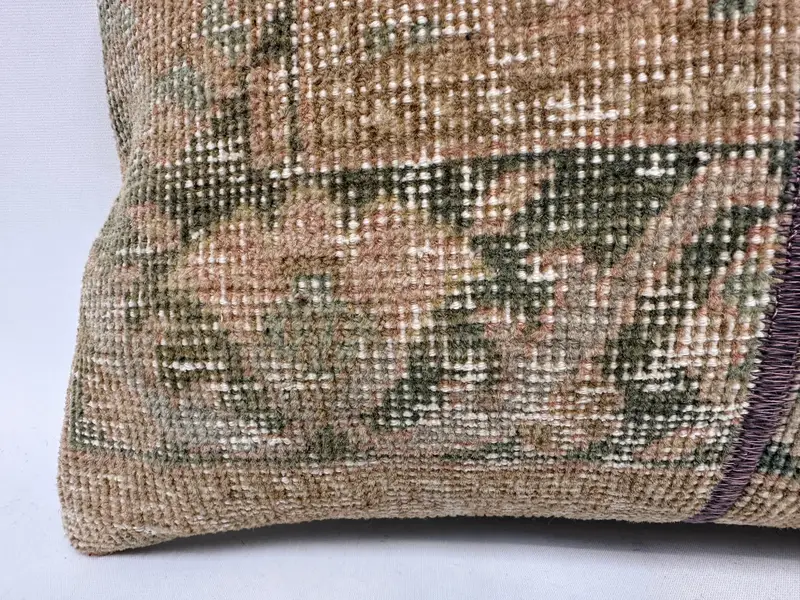 12x20 Beige Pillow Cover, Turkish Rugs Cushion, Cushion Case, Boho Pillow Sham Cover, Home Decor Pillow, Pillow for Couch - 2