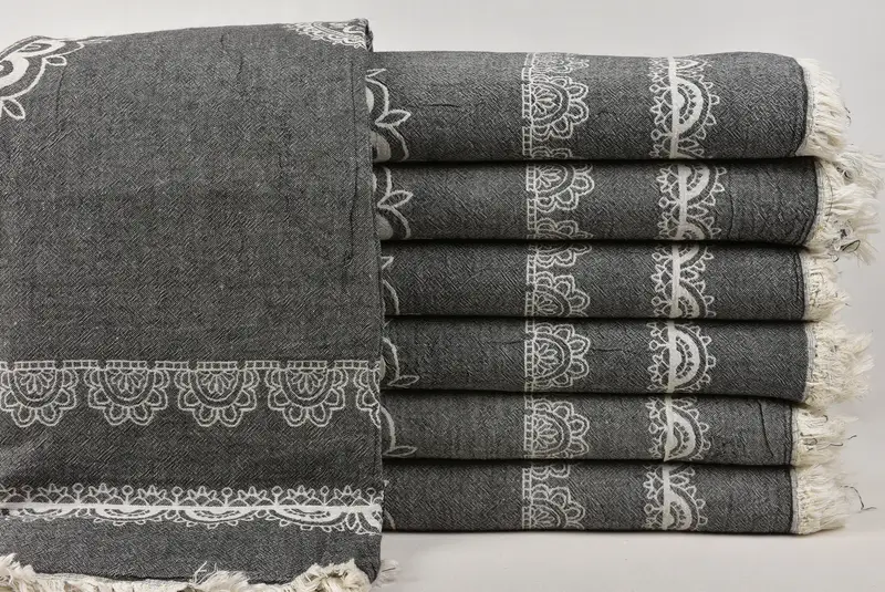 Bachelorette Party Favors, Throw Blanket, Personalized Blanket, Best Friend Wedding Gift, 88x80 Cotton Ethnic Design Towel, Best Friend Gift Ideas - 1