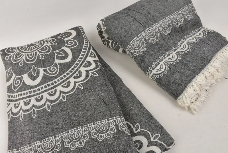 Bachelorette Party Favors, Throw Blanket, Personalized Blanket, Best Friend Wedding Gift, 88x80 Cotton Ethnic Design Towel, Best Friend Gift Ideas - 7