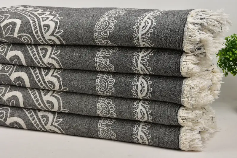 Bachelorette Party Favors, Throw Blanket, Personalized Blanket, Best Friend Wedding Gift, 88x80 Cotton Ethnic Design Towel, Best Friend Gift Ideas - 3