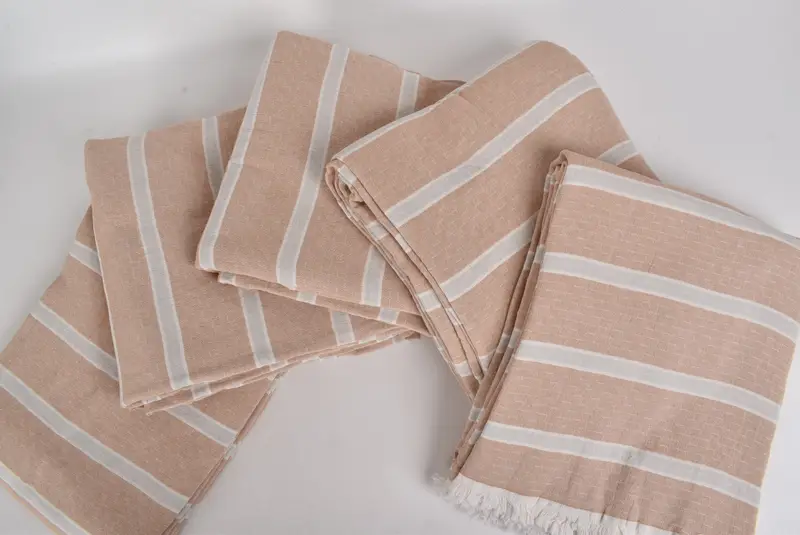96x84 Cotton Striped Towel, Custom Shower Curtain, Bachelorette Party Favors, Gift For Wedding Day, Throw Blanket, Throw Blankets, Woven Blanket - 3