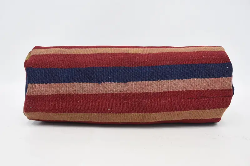 Kırmızı & Bronz İşlemeli Kırlent, Vintage El Yapımı Yastık