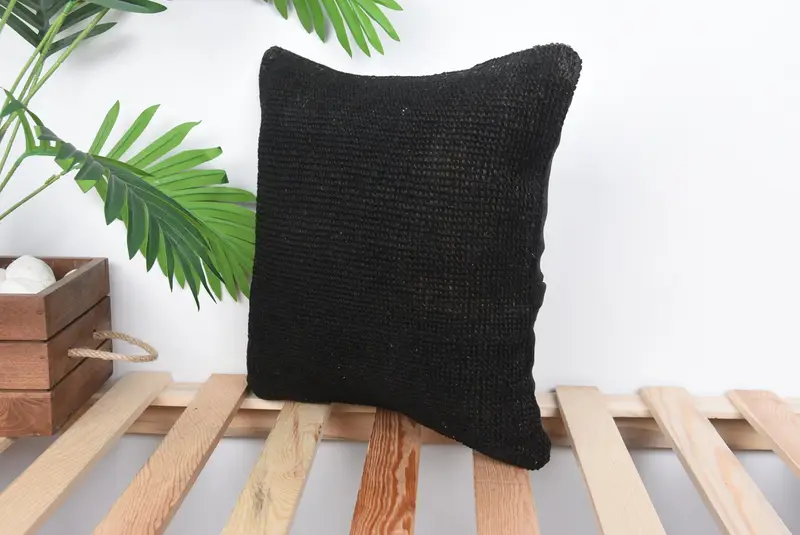 Pastel Pillow Cover, Kilim Cushion Sham, Pillow, 14x14 Brown Pillow Case, Kilim Pillow, Sustainable Cushion Cover, Vintage Kilim Pillow - 5