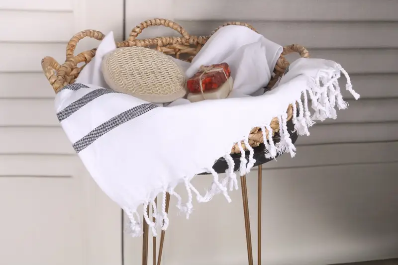 Kitchen Towel, Bathroom Towels, 40x20 Cotton Striped Towel, Gift For Wedding Day, Gift For Mom, Organic Towel, Guest Towel, Personalized Gifts - 2