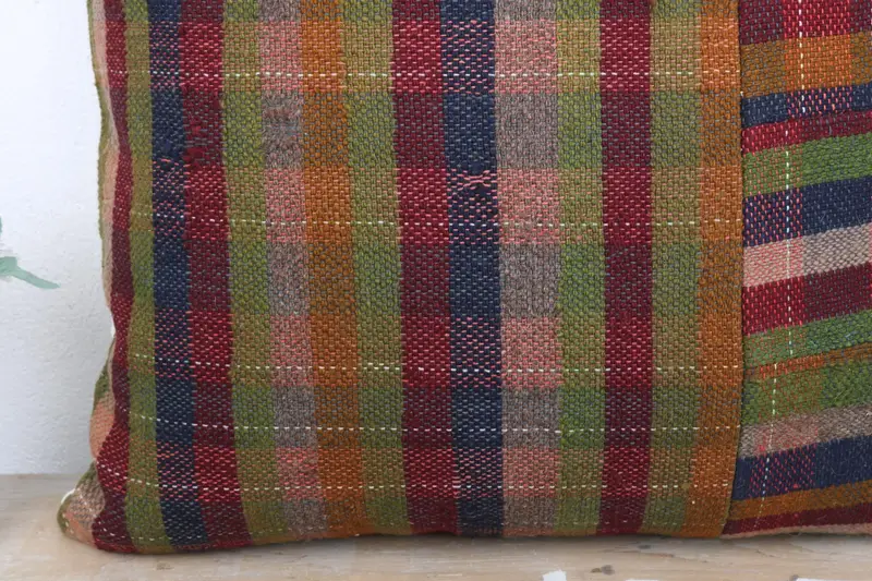 Cushion Cover, Boho Pillow Sham Cover, Handmade Kilim Cushion, Meditation Pillow Sham, Kilim Pillow, Toss Pillow Case, 24x24 Green Cushion - 3