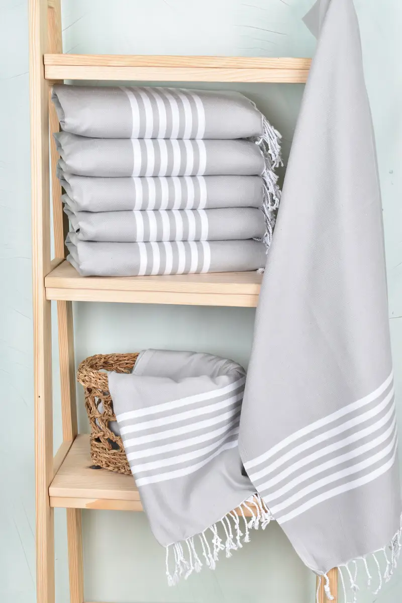 Absorbent towel, Wedding Favors, 70x40 Cotton Striped Towel, Bridal Shower Favor, Wedding Gifts Towel, First Wedding Anniversary Gift, Pool Towels - 3