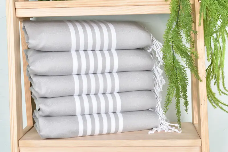 Absorbent towel, Wedding Favors, 70x40 Cotton Striped Towel, Bridal Shower Favor, Wedding Gifts Towel, First Wedding Anniversary Gift, Pool Towels - 1