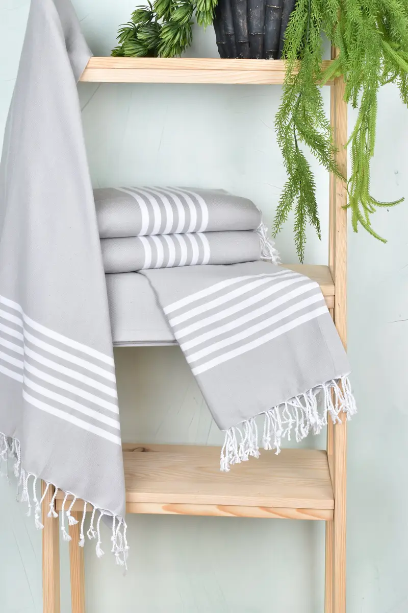 Absorbent towel, Wedding Favors, 70x40 Cotton Striped Towel, Bridal Shower Favor, Wedding Gifts Towel, First Wedding Anniversary Gift, Pool Towels - 6