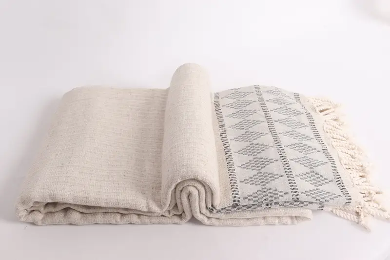 100x88 Linen Kilim Design Towel, Turkish Blanket Throw, Wedding Gift Ideas, Bridal Shower Gift, Turkish Bedspread, Bedspread, Housewarming Gift - 6