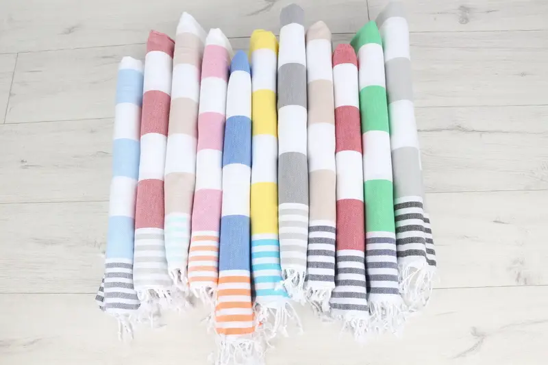 Personalized Kitchen Towel, Bridal Shower Gift, Turkish Tea Towel, 40x24 Cotton Striped Towel, Embroidery Towel, Handmade Gift, Bridesmaid Gifts - 5