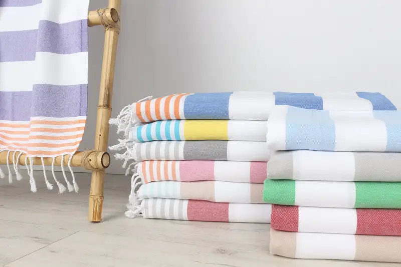 Personalized Kitchen Towel, Bridal Shower Gift, Turkish Tea Towel, 40x24 Cotton Striped Towel, Embroidery Towel, Handmade Gift, Bridesmaid Gifts - 2