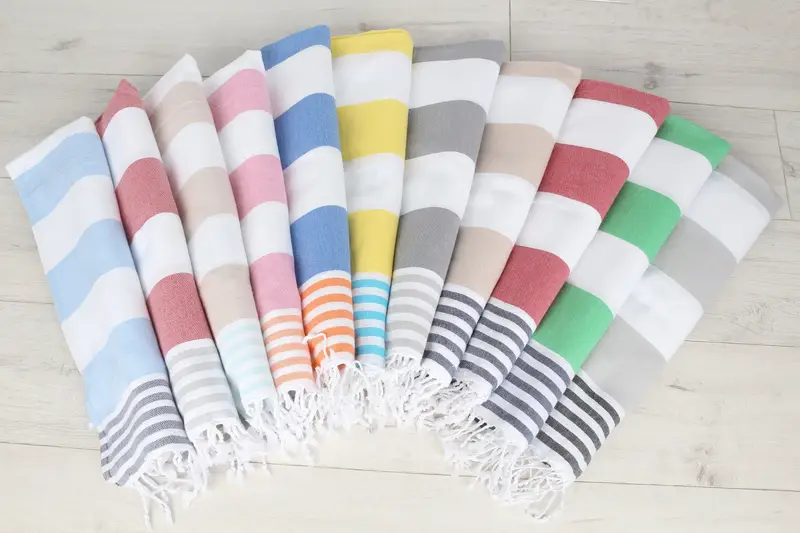 Personalized Kitchen Towel, Bridal Shower Gift, Turkish Tea Towel, 40x24 Cotton Striped Towel, Embroidery Towel, Handmade Gift, Bridesmaid Gifts - 6