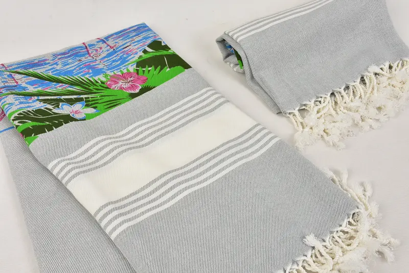 Monogrammed Beach Towel, Peshtemal Towel, Bridal Party Gifts, Absorbent Turkish towel, 70x40 Cotton Summer Print Striped Towel, Wedding Favors - 7