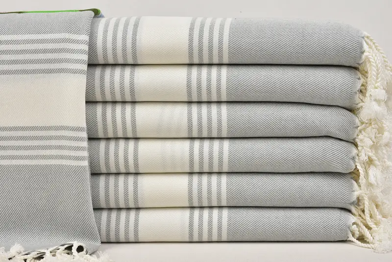 Monogrammed Beach Towel, Peshtemal Towel, Bridal Party Gifts, Absorbent Turkish towel, 70x40 Cotton Summer Print Striped Towel, Wedding Favors - 1