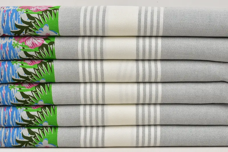 Monogrammed Beach Towel, Peshtemal Towel, Bridal Party Gifts, Absorbent Turkish towel, 70x40 Cotton Summer Print Striped Towel, Wedding Favors - 2