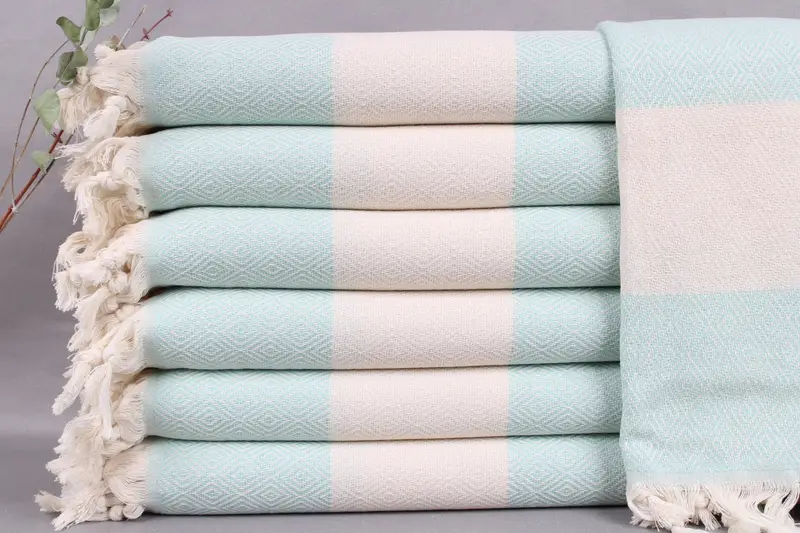 Personalized Beach Towel Mint, Turkish Cotton, 40x71 Inches