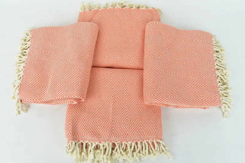Embroidered Turkish Towel, Home Decor Towel, 74x40 Cotton Diamond Towel, Decorative Towel, Home Decor Gifts, Bachelorette Gifts, Turkish towel - 6