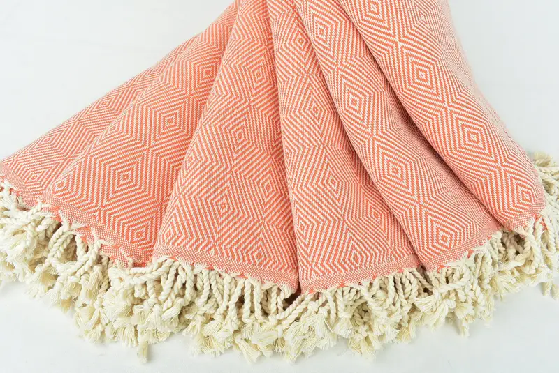 Embroidered Turkish Towel, Home Decor Towel, 74x40 Cotton Diamond Towel, Decorative Towel, Home Decor Gifts, Bachelorette Gifts, Turkish towel - 4