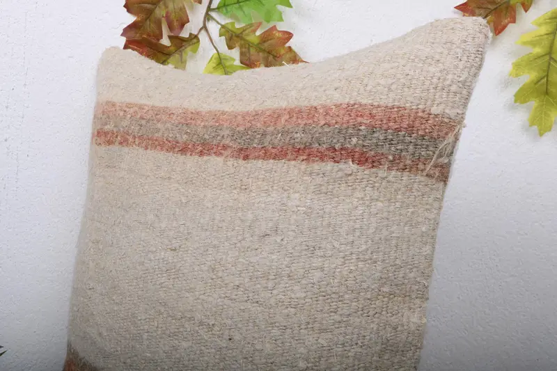 18x18 White Pillow Sham, Home Decor Pillow, Shabby Chic Cushion Cover, Pillow, Ethnical Kilim Rug Pillow, Interior Designer Pillow - 5