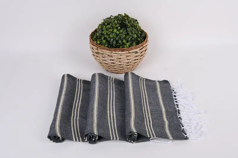 Monogram el havlu, 40x24 pamuklu çizgili havlu, Türk havlu monogram, Türk el havlu, Türk çay havlu, monogram yemek havlu, tatil havlu - 8