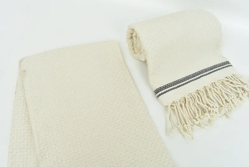 68x36 Cotton Striped Towel, Custom Wedding Gifts, Housewarming Gift, Organic Towel, Engagement Gift, Bachelorette Gifts, Wedding Anniversary Gift - 7