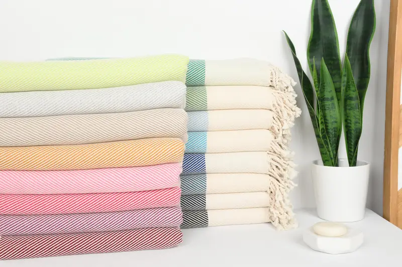 Soft towel, Turkish bath towel, Bridal Shower Favor, Quick-Dry Beach Towel, Turkish Towel Beach Towel, Bulk Order Towel, 70x40 Cotton Striped Towel - 2