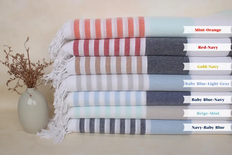 Turkish beach towel, Spa Towel, Spa Gift Towel, 70x40 Cotton Striped Towel, Personalized Bridesmaid Gift, Engagement Gift, Bachelorette Gifts - 1