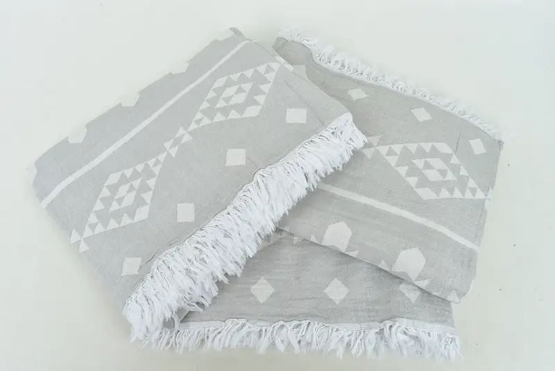 Woven Blanket, Wedding Day Gift For Bride, 70x60 Cotton Geometric Towel, Housewarming Gift, Bachelorette Party Gifts For Bride, Personalized Gifts - 7