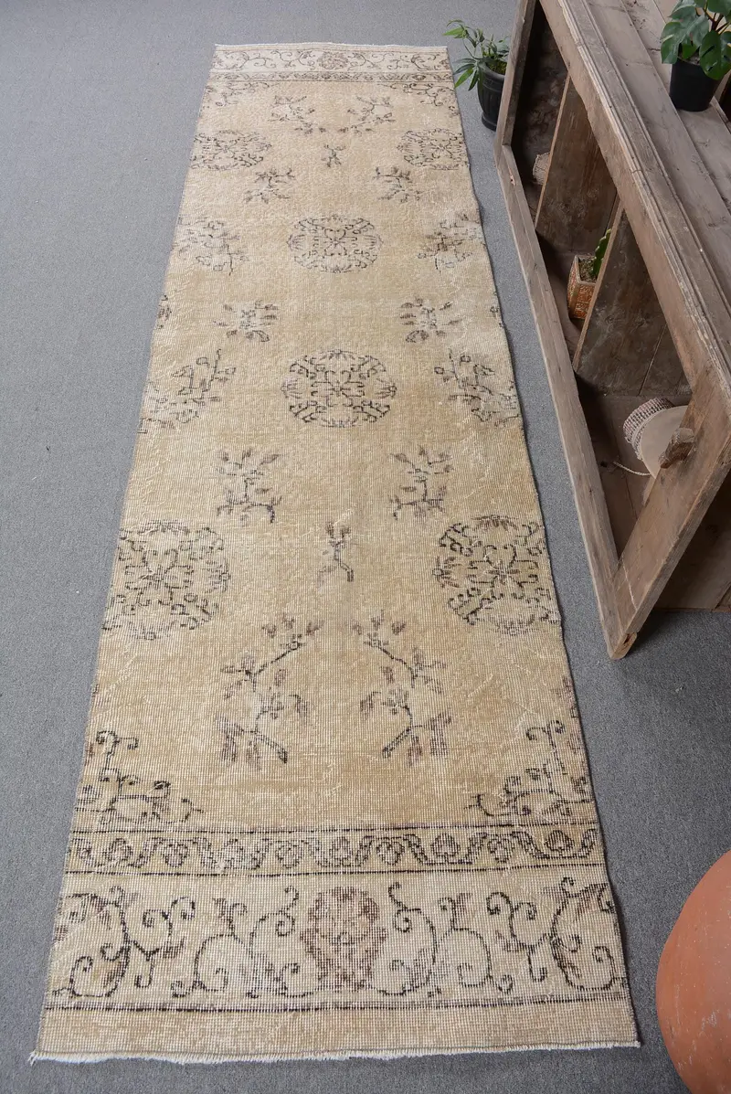 Beige Camouflage Rug, 2,8x10,6 ft Chic Decor