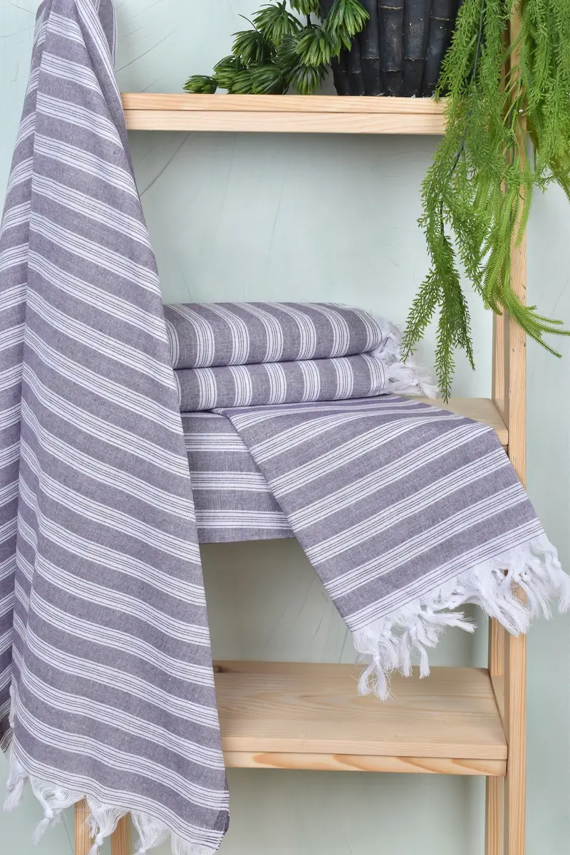 Personalized Gift, Wedding For Favor, Monogram Beach Towel, Custom Wedding Towel, Peshtemal Towel, 70x40 Cotton Striped Towel, Embroidered Towel - 6