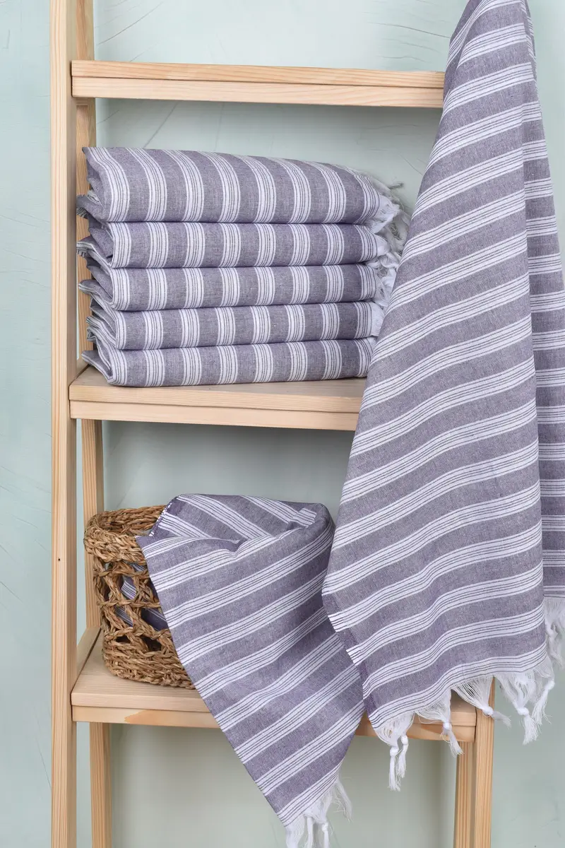 Personalized Gift, Wedding For Favor, Monogram Beach Towel, Custom Wedding Towel, Peshtemal Towel, 70x40 Cotton Striped Towel, Embroidered Towel - 3