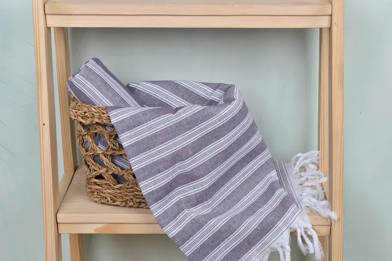 Personalized Gift, Wedding For Favor, Monogram Beach Towel, Custom Wedding Towel, Peshtemal Towel, 70x40 Cotton Striped Towel, Embroidered Towel - 4