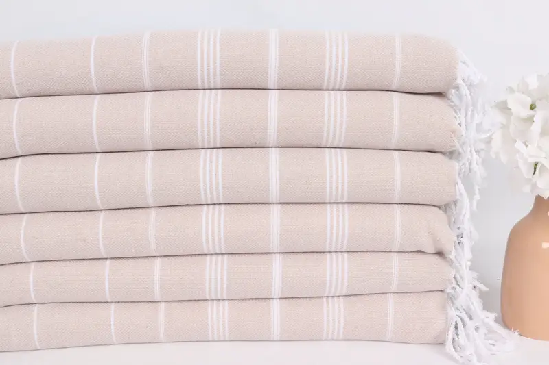 Travel Towel, 38x18 Cotton Striped Towel, Gift For Boyfriend, Gift For Him, Bridesmaid Gifts, Guest Towel, Wedding Gift, Personalized Dish Towel - 3