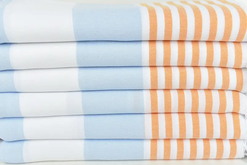 Peshtemal Towel, Valentines Day Gift, 70x40 Cotton Striped Towel, Beach Towel Bulk, Embroidered Beach Towel, Pool Towels, Absorbent Turkish towel - 2