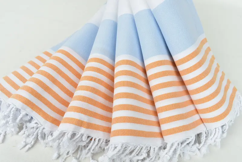 Peshtemal Towel, Valentines Day Gift, 70x40 Cotton Striped Towel, Beach Towel Bulk, Embroidered Beach Towel, Pool Towels, Absorbent Turkish towel - 4
