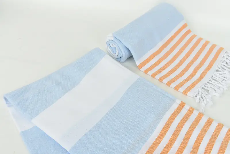 Peshtemal Towel, Valentines Day Gift, 70x40 Cotton Striped Towel, Beach Towel Bulk, Embroidered Beach Towel, Pool Towels, Absorbent Turkish towel - 7