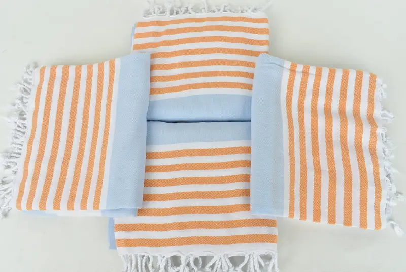 Peshtemal Towel, Valentines Day Gift, 70x40 Cotton Striped Towel, Beach Towel Bulk, Embroidered Beach Towel, Pool Towels, Absorbent Turkish towel - 6
