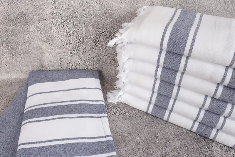 Travel towel, Turkish towel, Best Friend Wedding Gift, Summer Gift, Boyfriend Christmas Gift, 68x36 Cotton Striped Terry Towel, Custom Name Towel - 2
