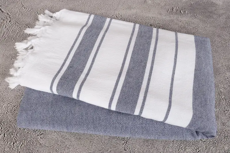 Travel towel, Turkish towel, Best Friend Wedding Gift, Summer Gift, Boyfriend Christmas Gift, 68x36 Cotton Striped Terry Towel, Custom Name Towel - 6